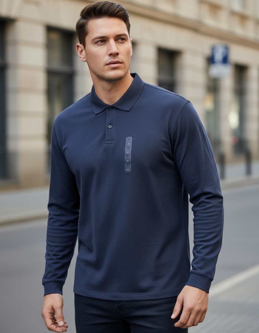 Playera Polo GAP Stretch Piqué Manga Larga