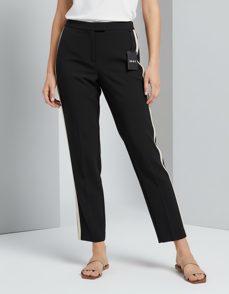 Pantalón DKNY Negro con Franjas Laterales — miniatura 5