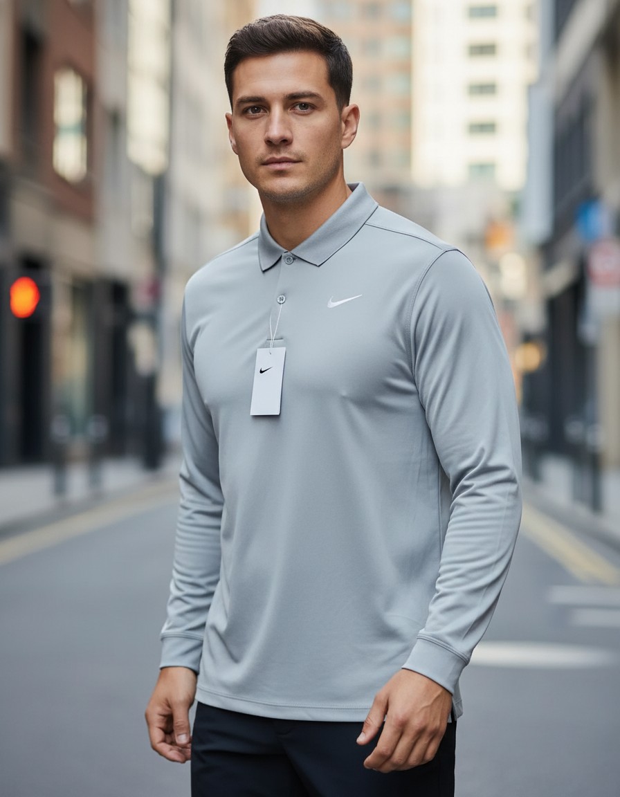 Playera Polo NIKE Dri-FIT Gris