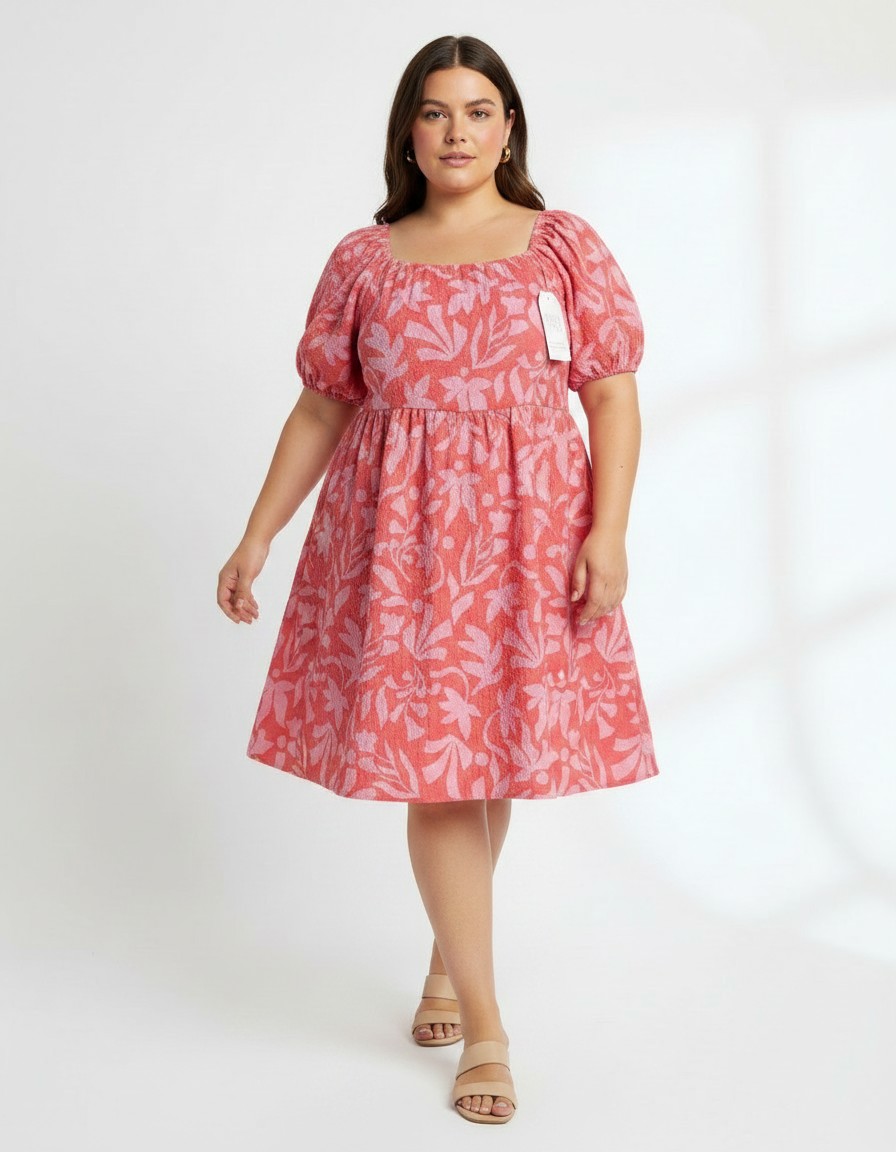 Vestido TIME AND TRU Floral Rosa