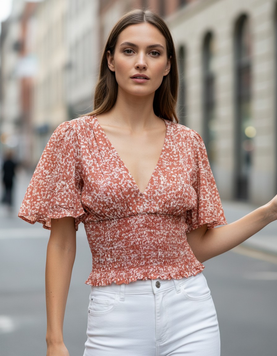 Blusa Cropped ABERCROMBIE & FITCH Floral