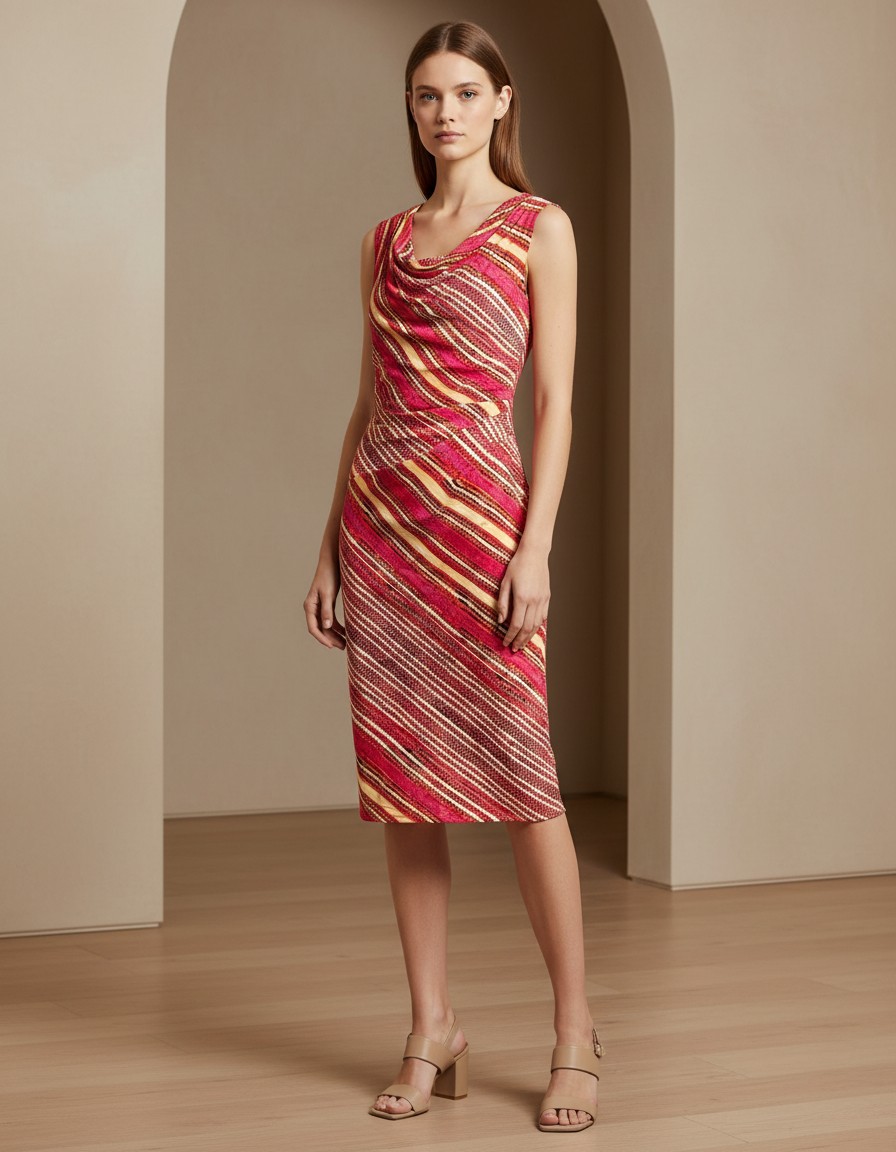 Vestido LAUREN RALPH LAUREN Midi Sunset Drape