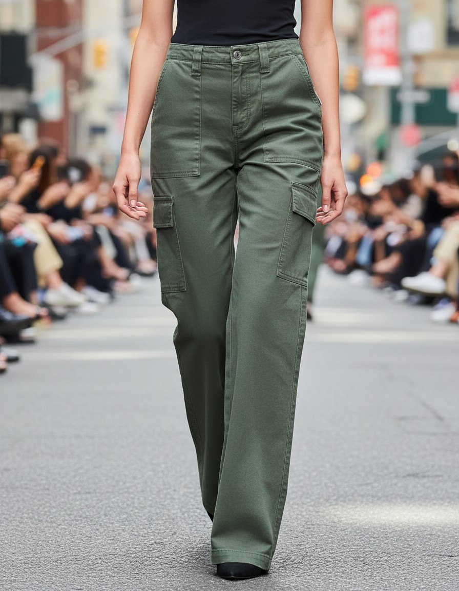 Pantalón AÉROPOSTALE Cargo Verde Militar