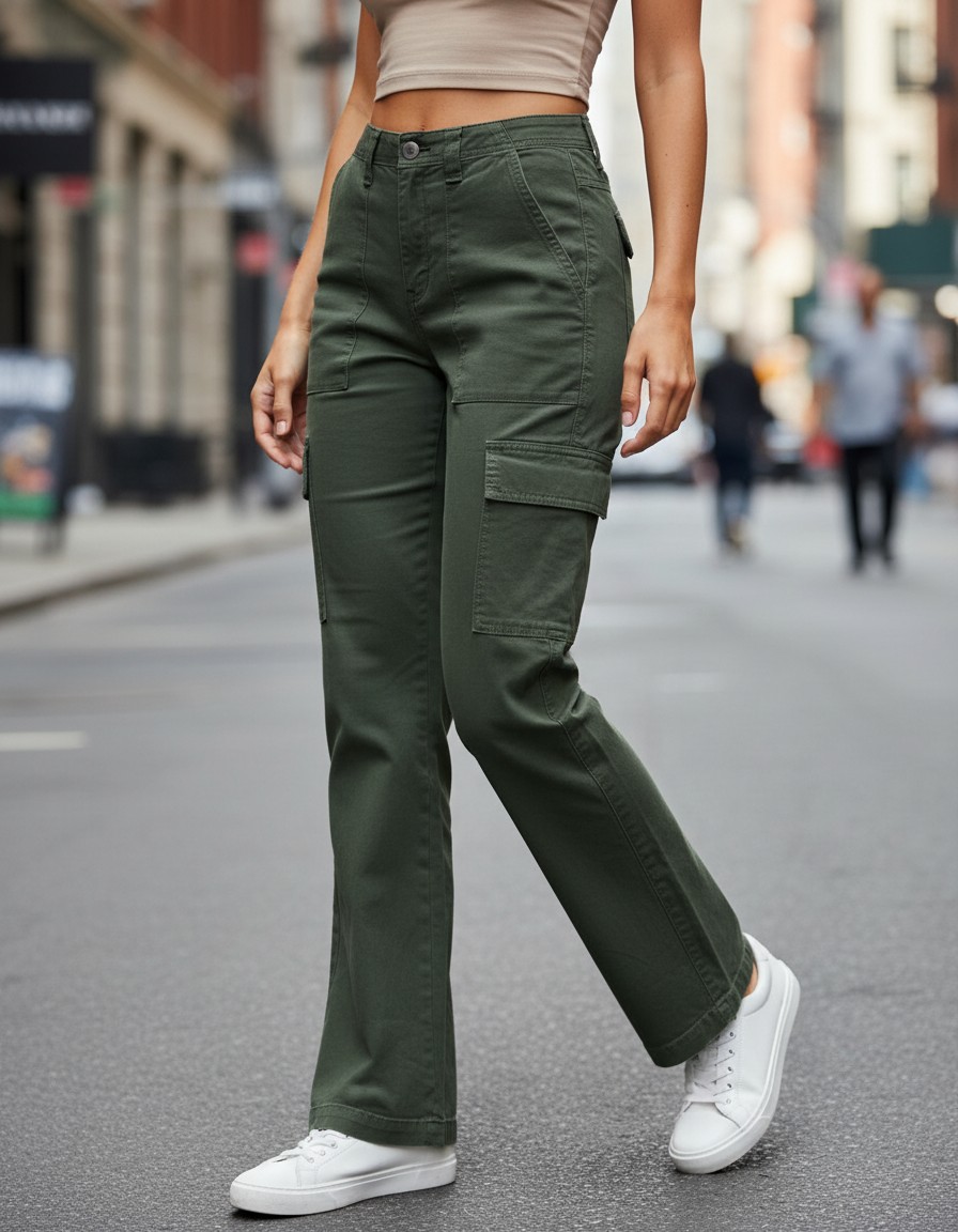 Pantalón AÉROPOSTALE Cargo Verde Militar — miniatura 2