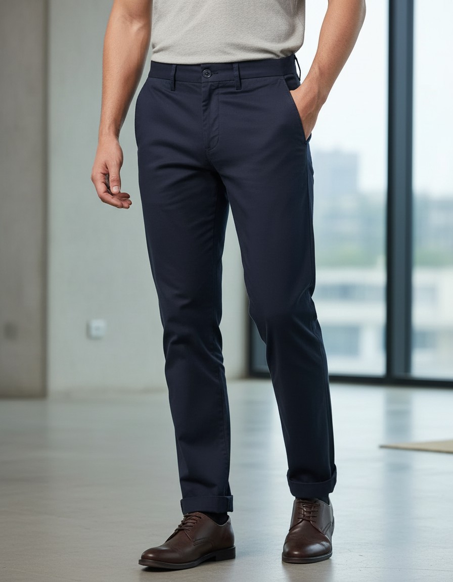 Pantalón H&M L.O.G.G. Azul Clásico