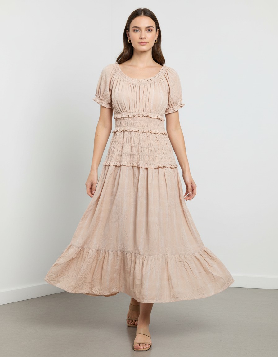 Vestido TIME AND TRU Romance Natural