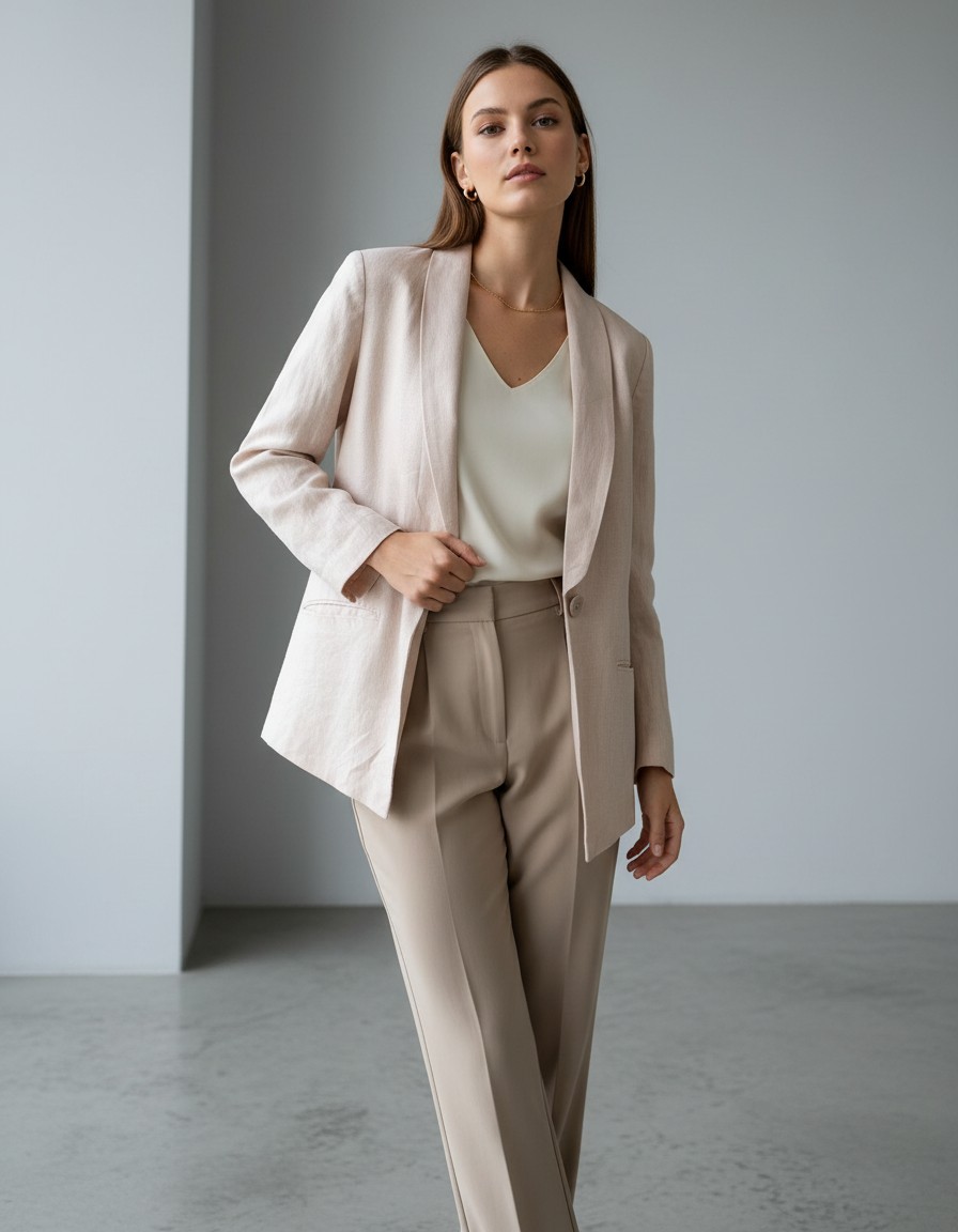 Blazer H&M Lino Natural