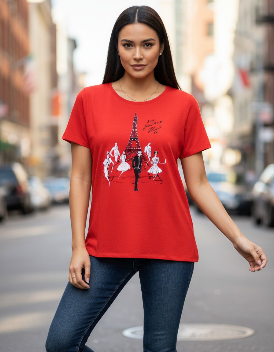 Camiseta KARL LAGERFELD PARIS Bonjour Paris
