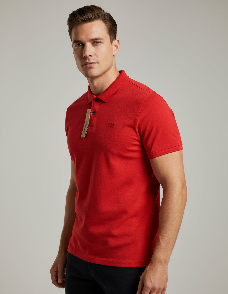 Polo DKNY JEANS Rojo Clásico