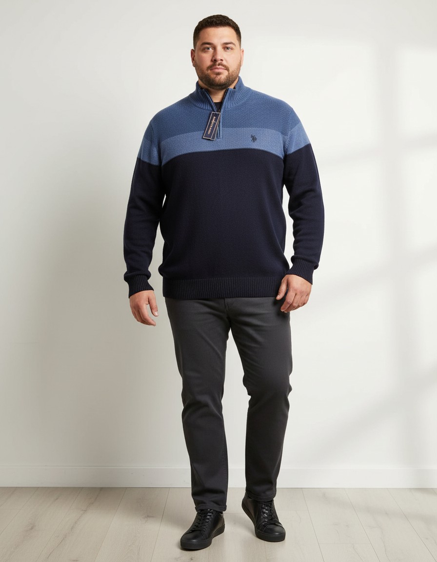 Suéter U.S. POLO ASSN. Blue Heritage