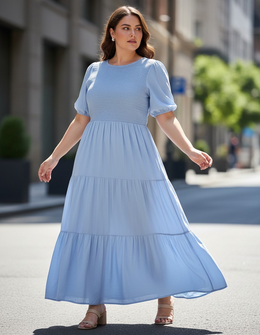Vestido ZESICA Blue Romance