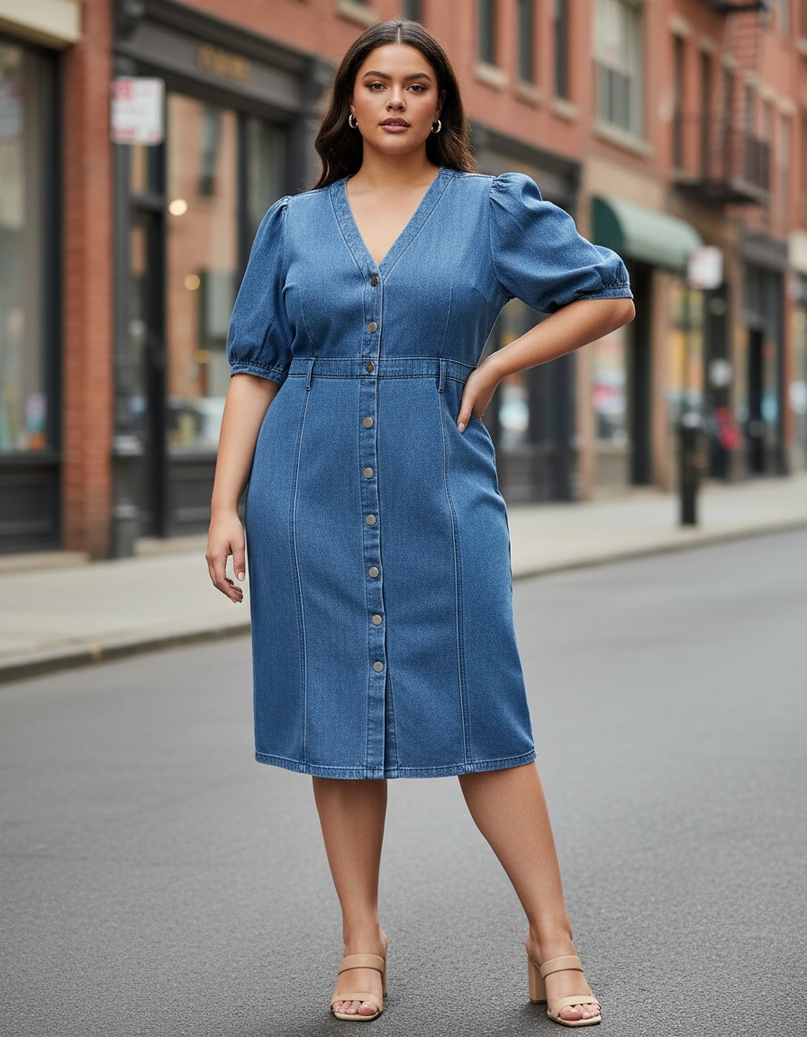 Vestido MI AMI Denim Capri