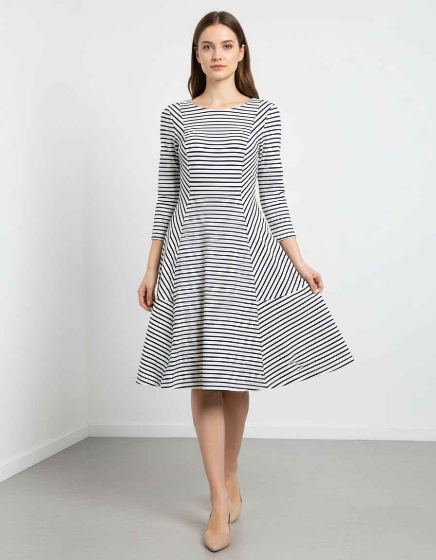 Vestido LANDS' END Marinière